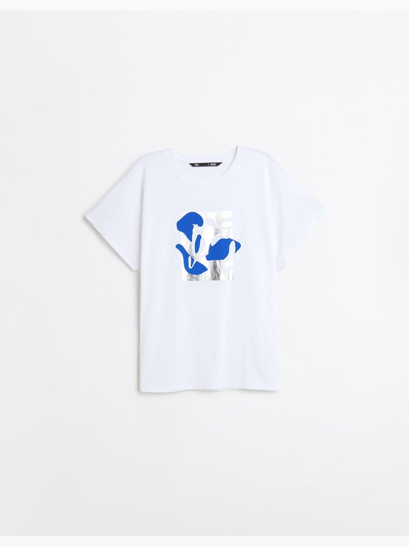 Camiseta de manga corta, MO Fashion Blanco - Kiabi
