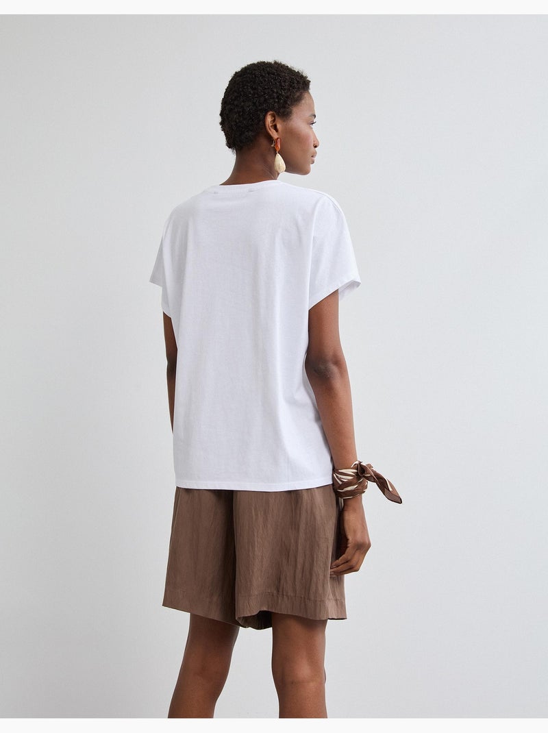 Camiseta de manga corta, MO Fashion Blanco - Kiabi