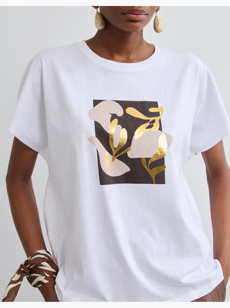 Camiseta de manga corta, MO Fashion Blanco - Kiabi