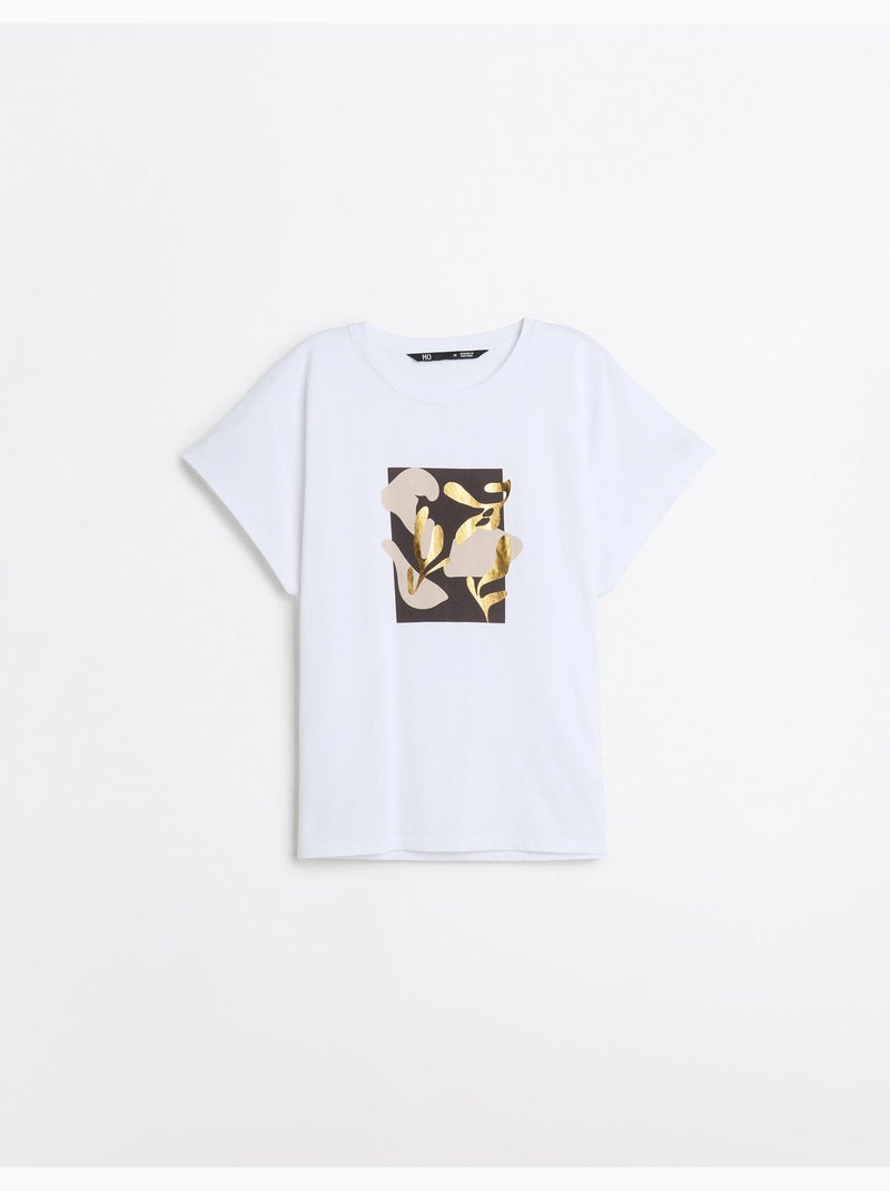 Camiseta de manga corta, MO Fashion Blanco - Kiabi