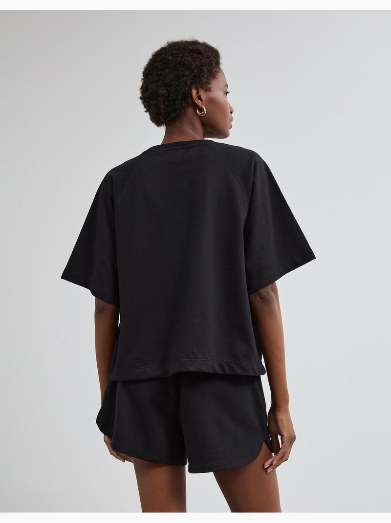 Camiseta de manga corta, mo fashion Negro - Kiabi