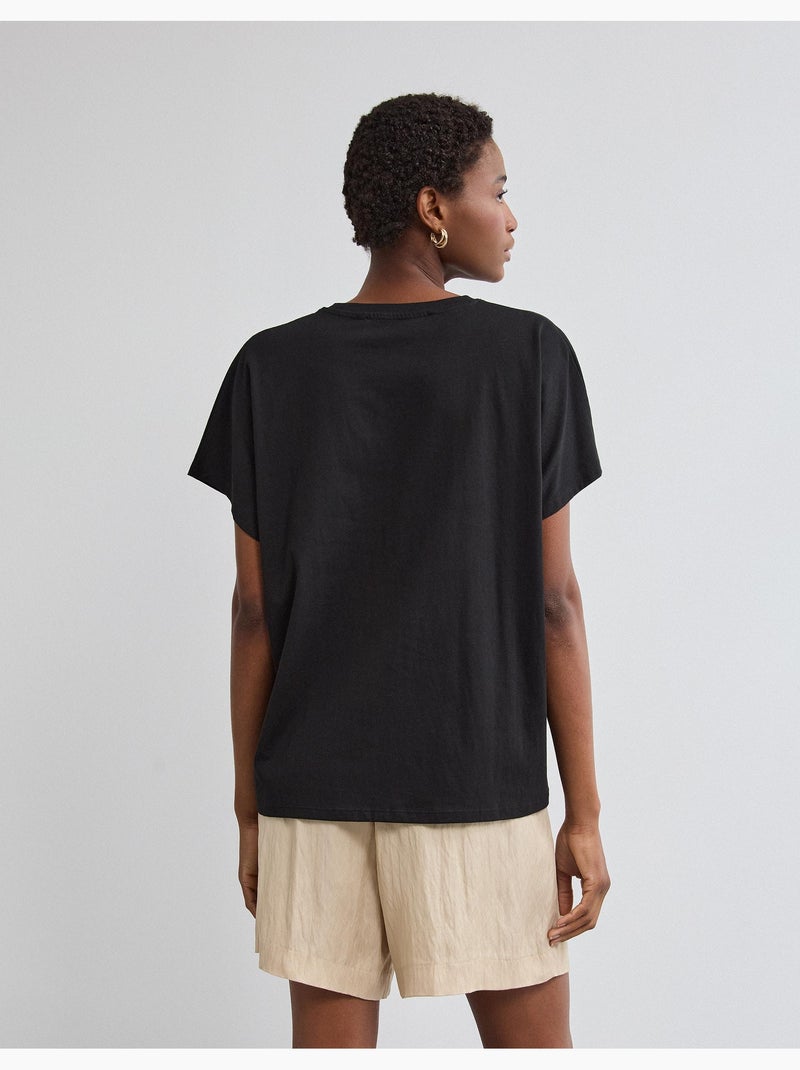Camiseta de manga corta, MO Fashion Negro - Kiabi