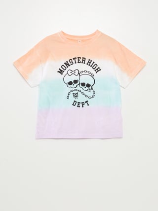 Camiseta de manga corta 'Monster High' tie-dye