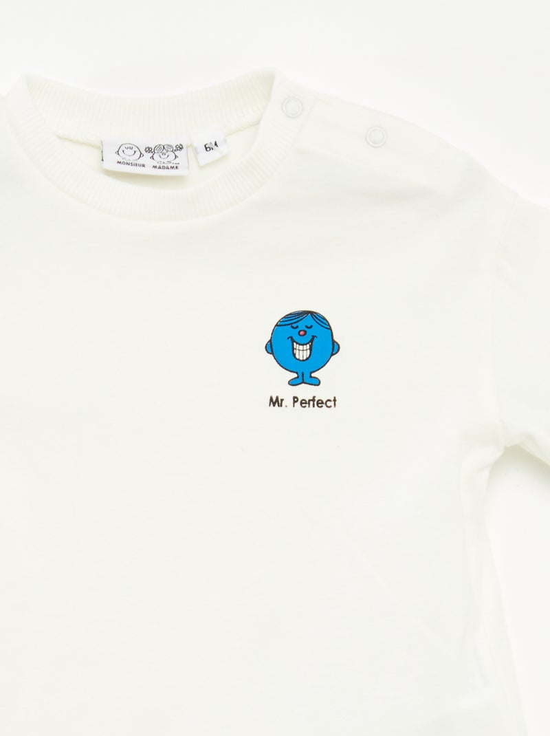 Camiseta de manga corta 'Mr. Men Little Miss' 'Mr Happy' BLANCO - Kiabi