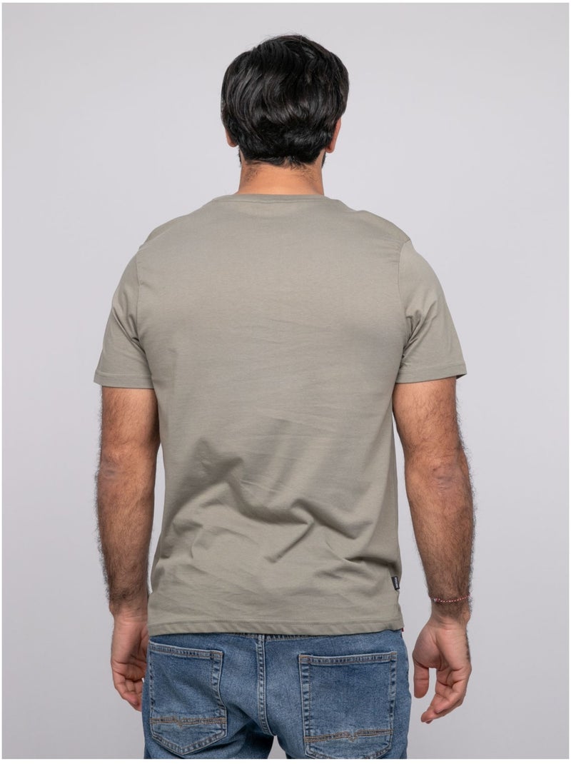 Camiseta de manga corta NALAGO Caqui - Kiabi
