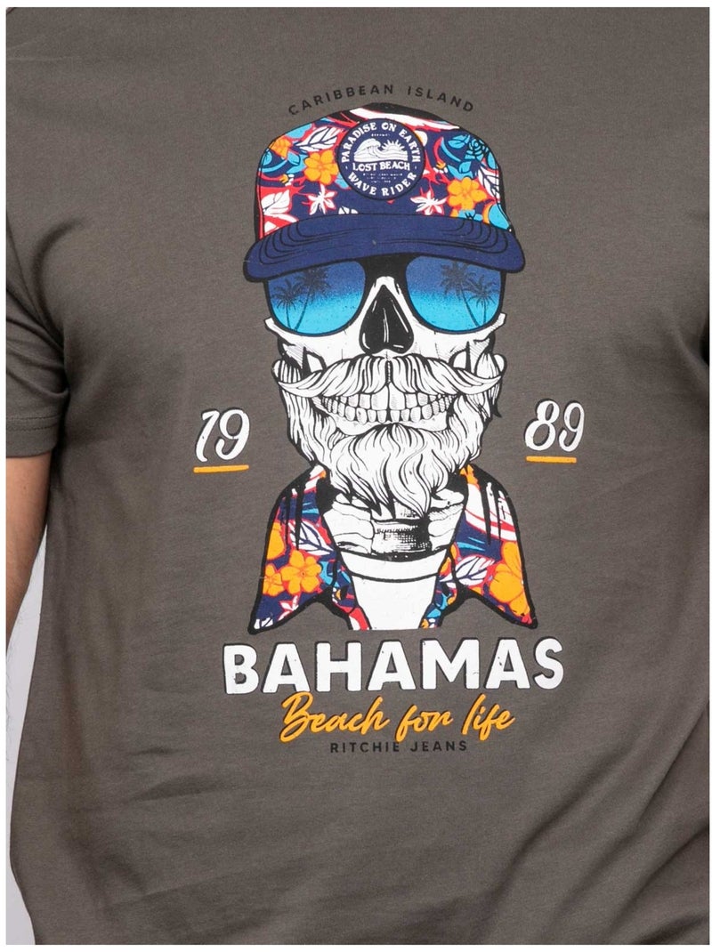 Camiseta de manga corta NANKA Caqui - Kiabi