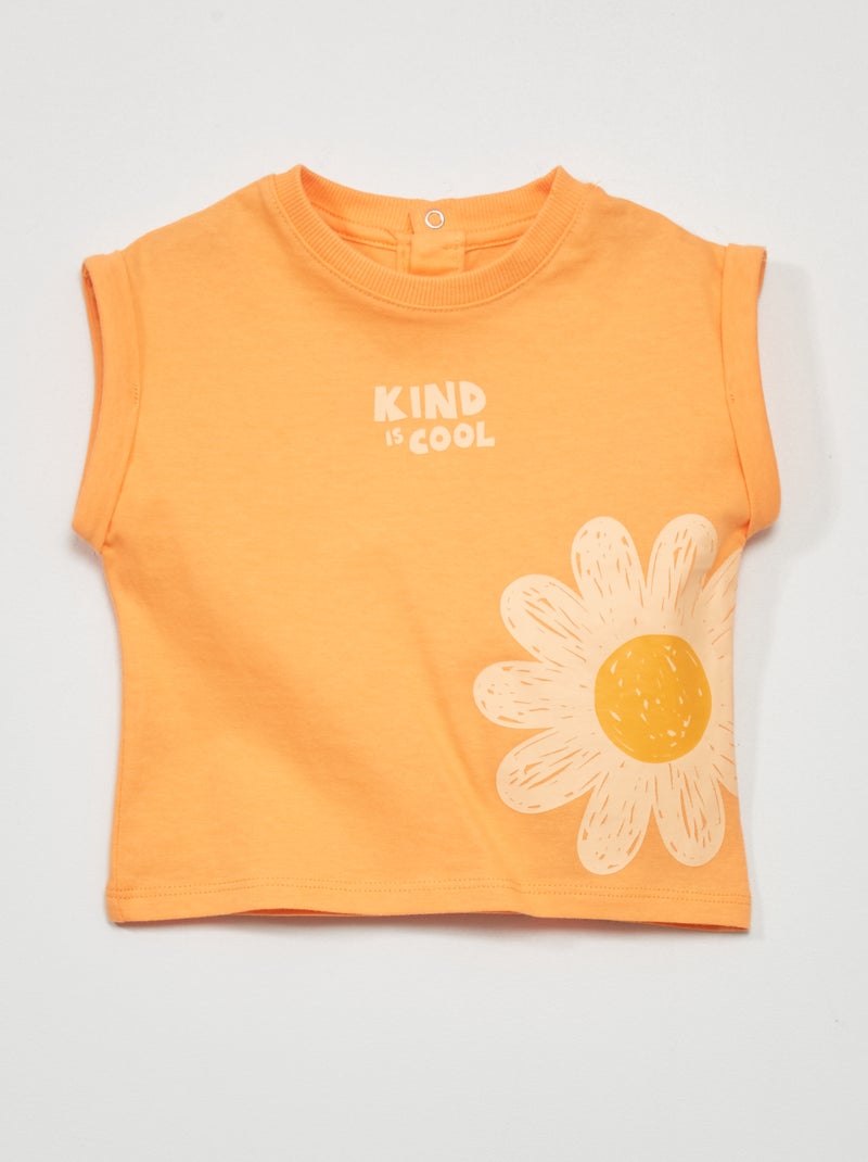 Camiseta de manga corta NARANJA - Kiabi