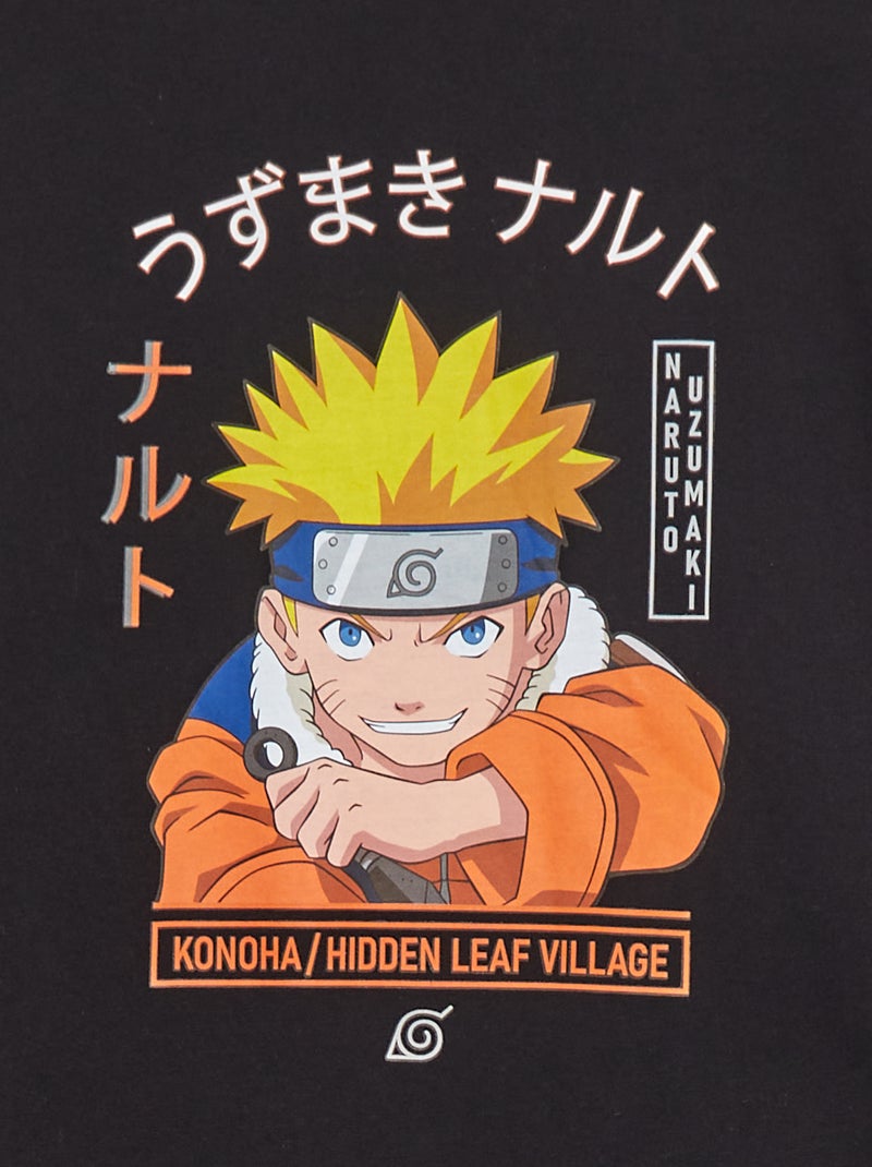 Camiseta de manga corta 'Naruto' negro - Kiabi