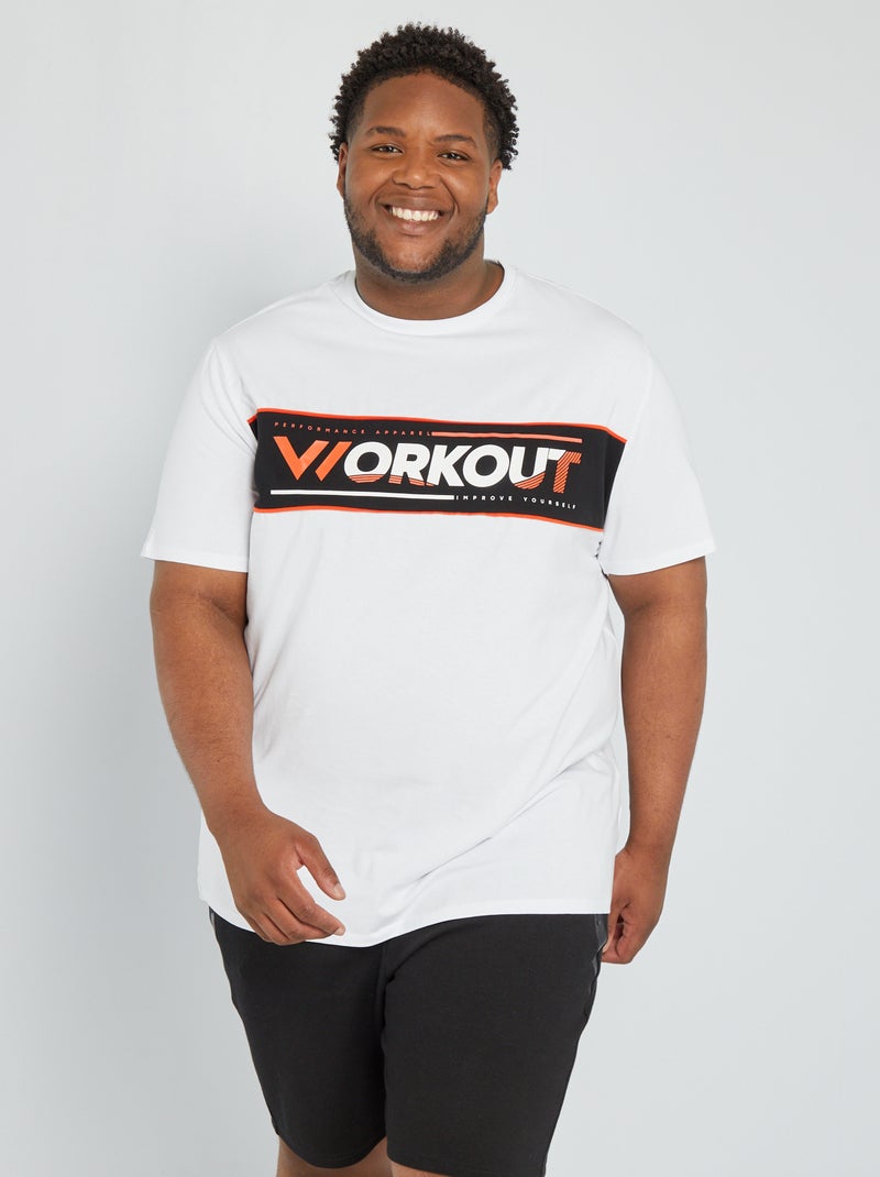 Camiseta de manga corta NEGRO - Kiabi