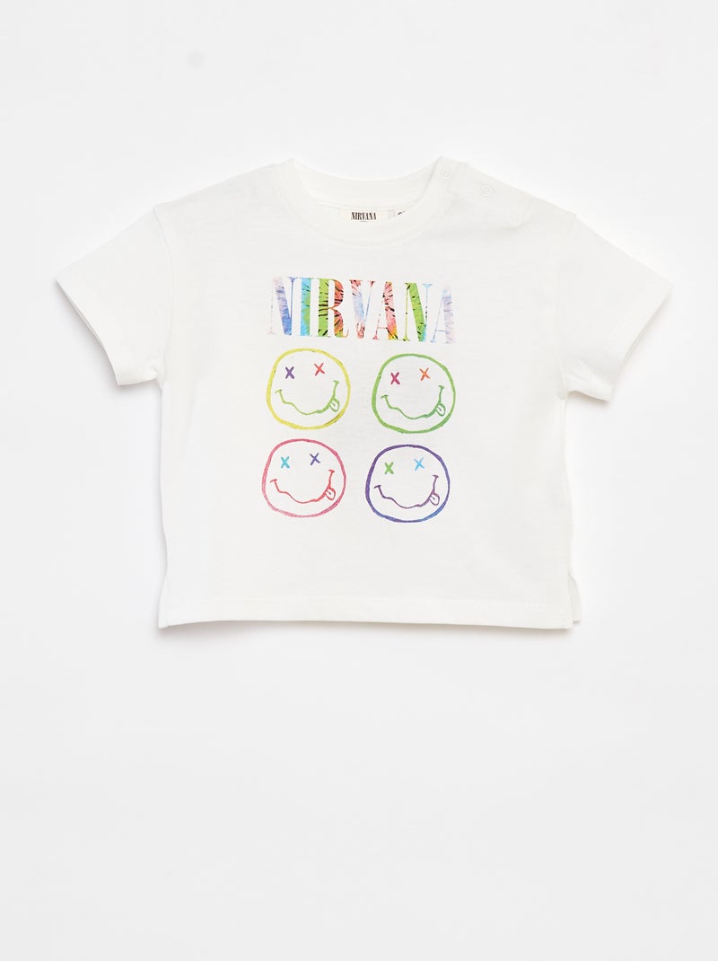 Camiseta de manga corta 'Nirvana' ROSA - Kiabi