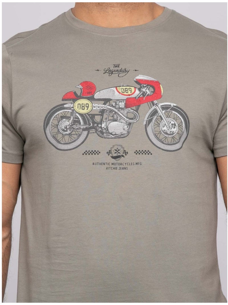Camiseta de manga corta NITRACOL Caqui - Kiabi