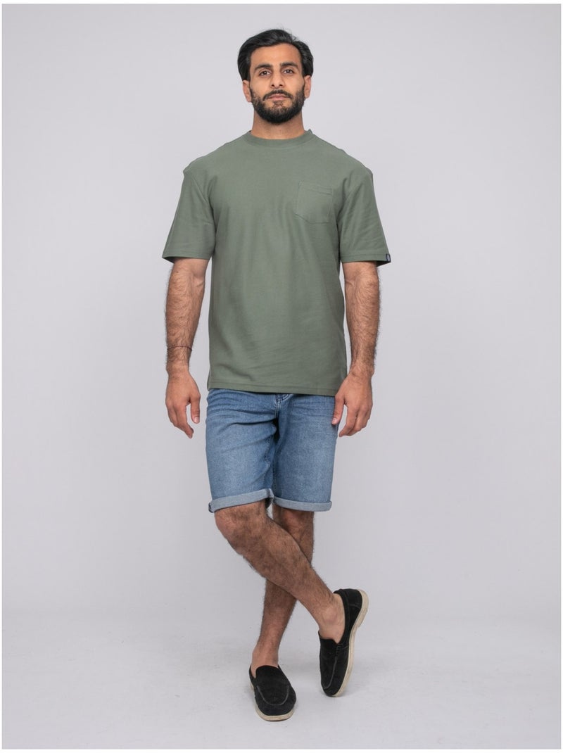 Camiseta de manga corta NOLARO Caqui - Kiabi