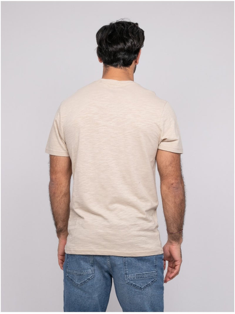 Camiseta de manga corta NOLEMANU Beige - Kiabi