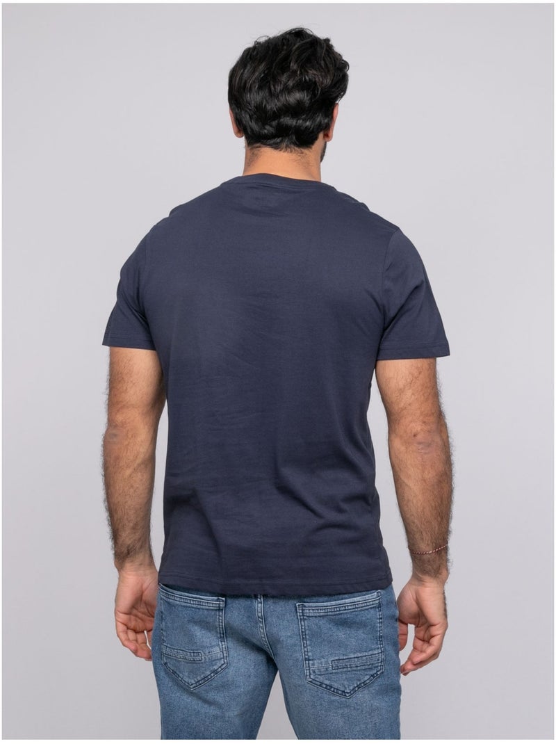 Camiseta de manga corta NOLERIC Azul marino - Kiabi
