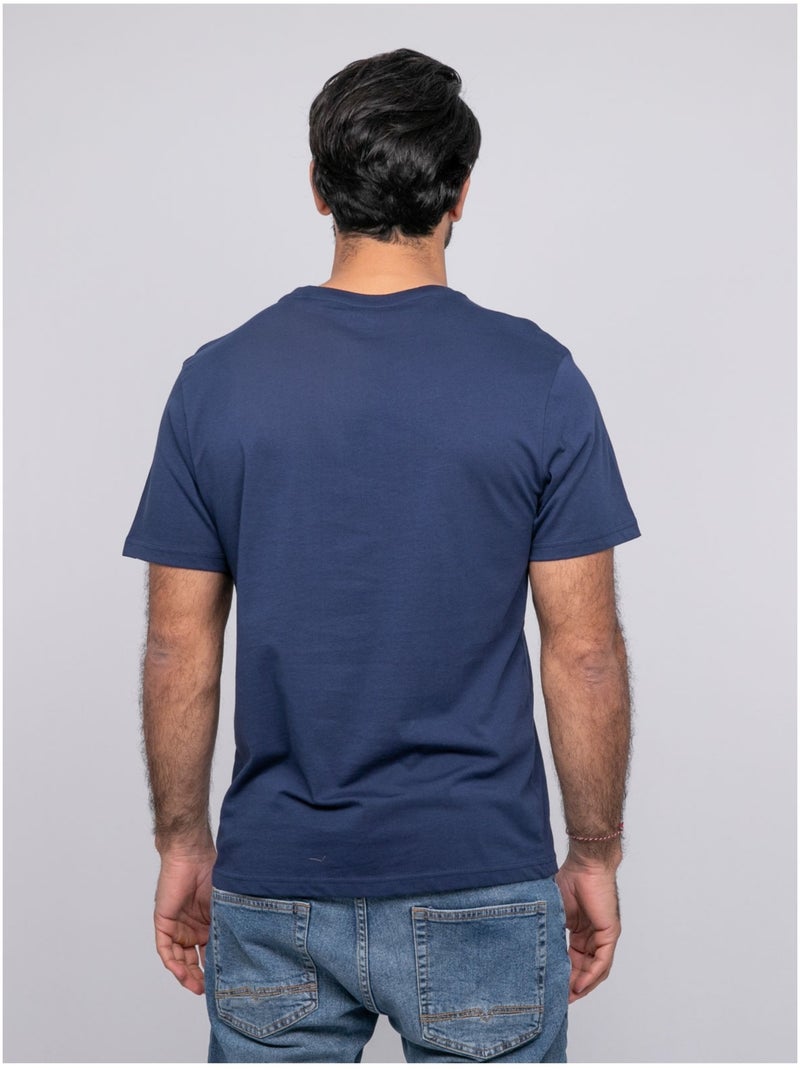 Camiseta de manga corta NOMOTOU Azul marino - Kiabi