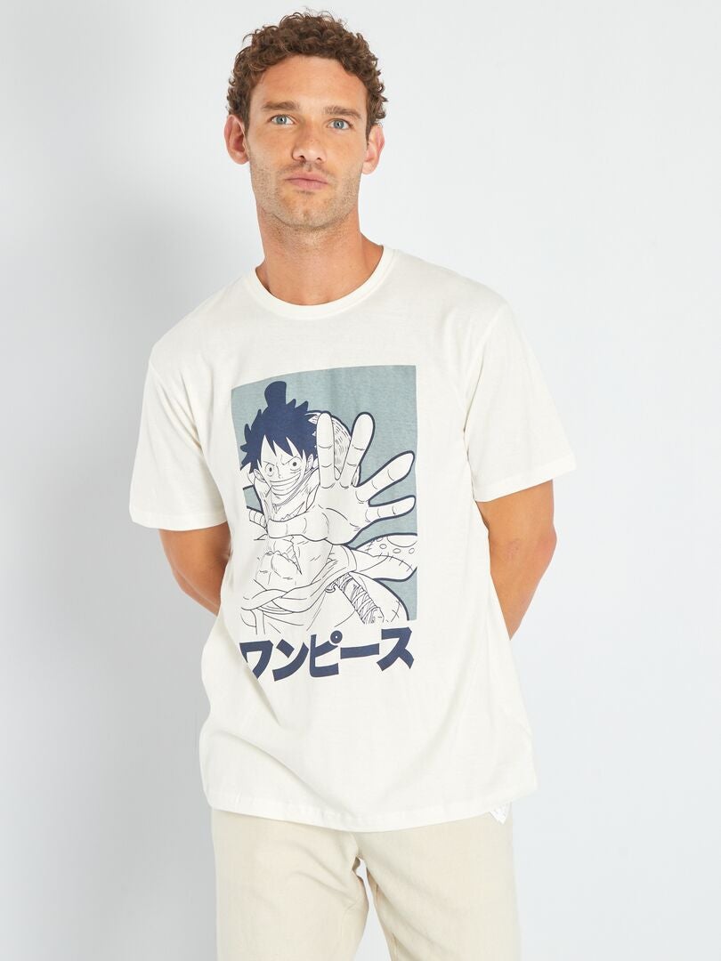 Camiseta de manga corta 'One Piece' blanco nieve - Kiabi