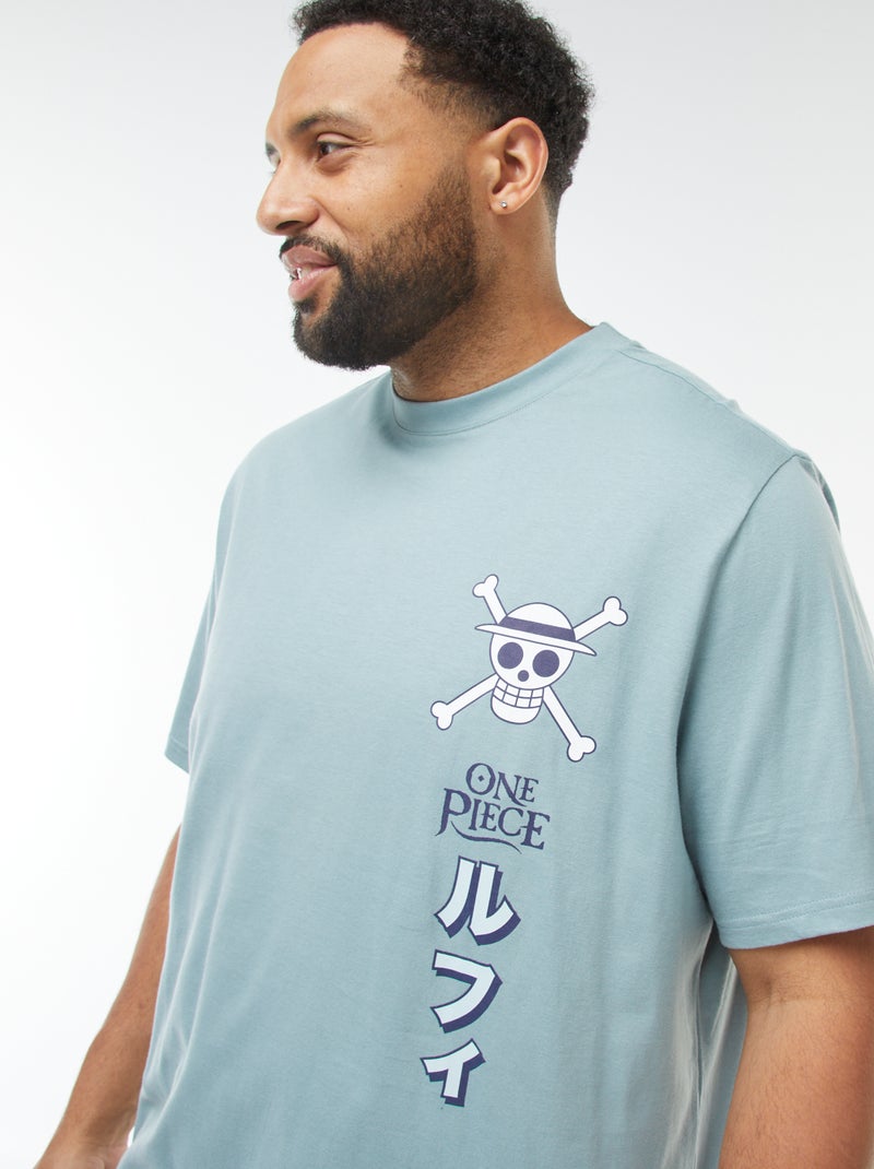 Camiseta de manga corta 'One Piece' con estampado en ambos lados azul - Kiabi