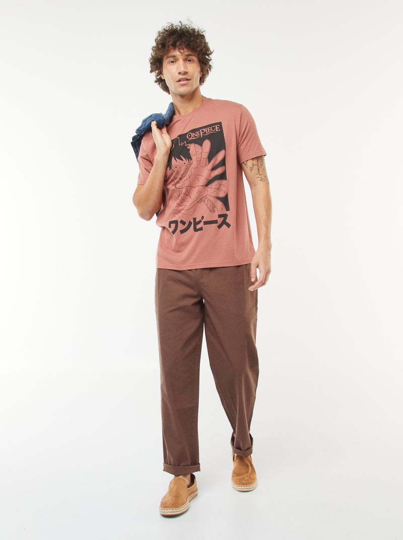 Camiseta de manga corta 'One Piece' ROSA - Kiabi