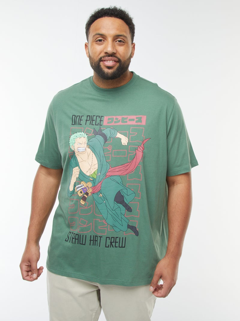 Camiseta de manga corta 'One Piece' Verde - Kiabi