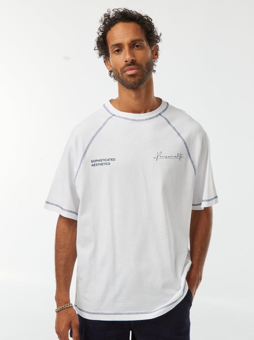 Camiseta de manga corta oversize - Kiabi
