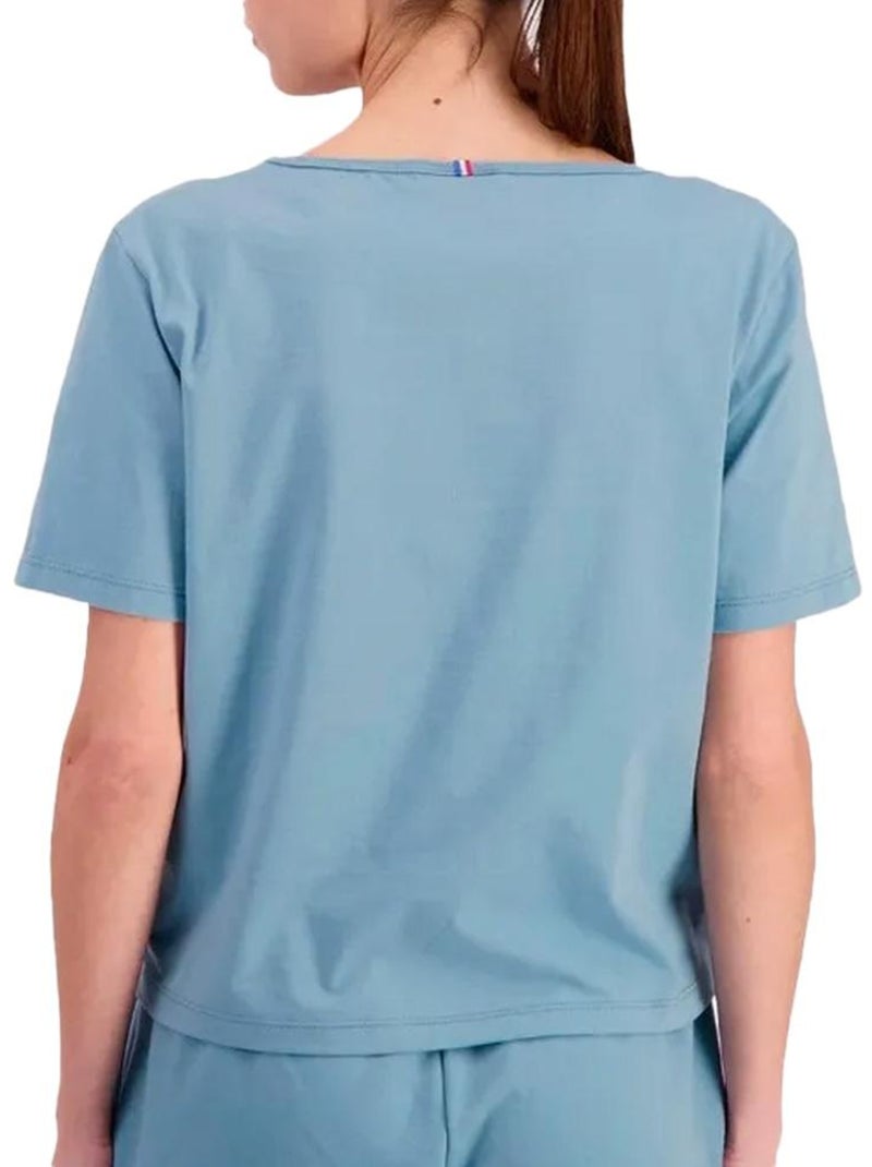 Camiseta de Manga Corta para Mujer Le Coq Sportif Azul - Kiabi