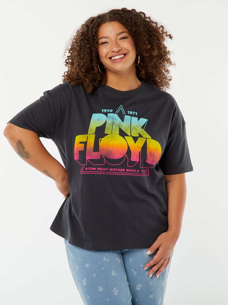 Camiseta de manga corta 'Pink Floyd' NEGRO - Kiabi