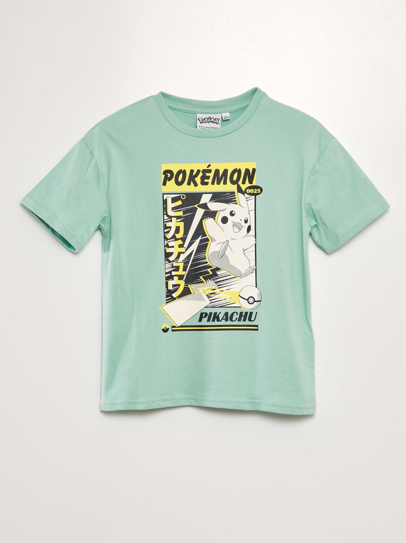 Camiseta de manga corta 'Pokémon' VERDE - Kiabi