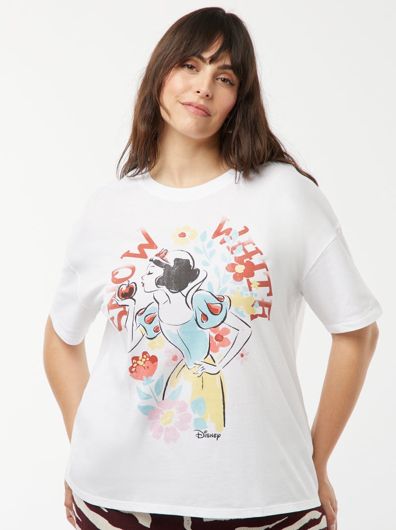 Camiseta de manga corta 'Princesas' 'Disney' BLANCO - Kiabi