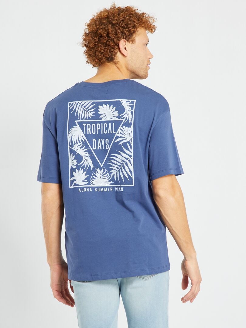 Camiseta de manga corta 'Produkt' azul - Kiabi