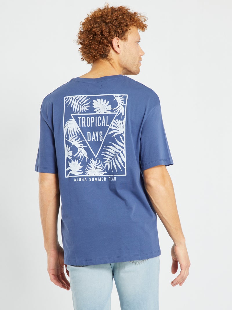 Camiseta de manga corta 'Produkt' azul - Kiabi