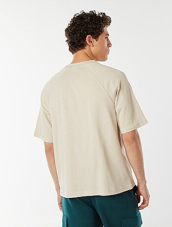 Camiseta de manga corta raglán estampada