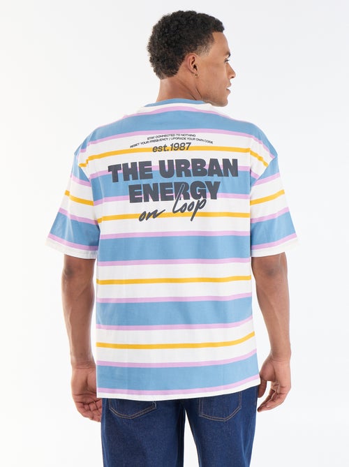 Camiseta de manga corta rayada - Kiabi
