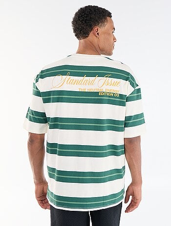 Camiseta de manga corta rayada