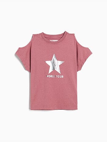 Camiseta de manga corta recortada, MO Fashion