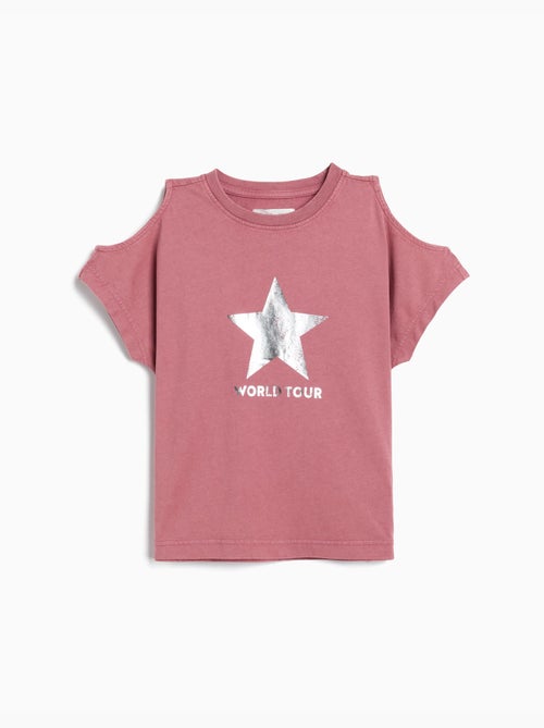 Camiseta de manga corta recortada, MO Fashion - Kiabi Camiseta de manga corta recortada, MO Fashion - Kiabi