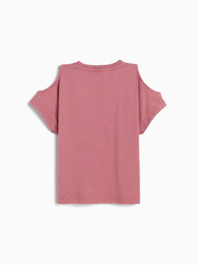 Camiseta de manga corta recortada, MO Fashion Rosa - Kiabi