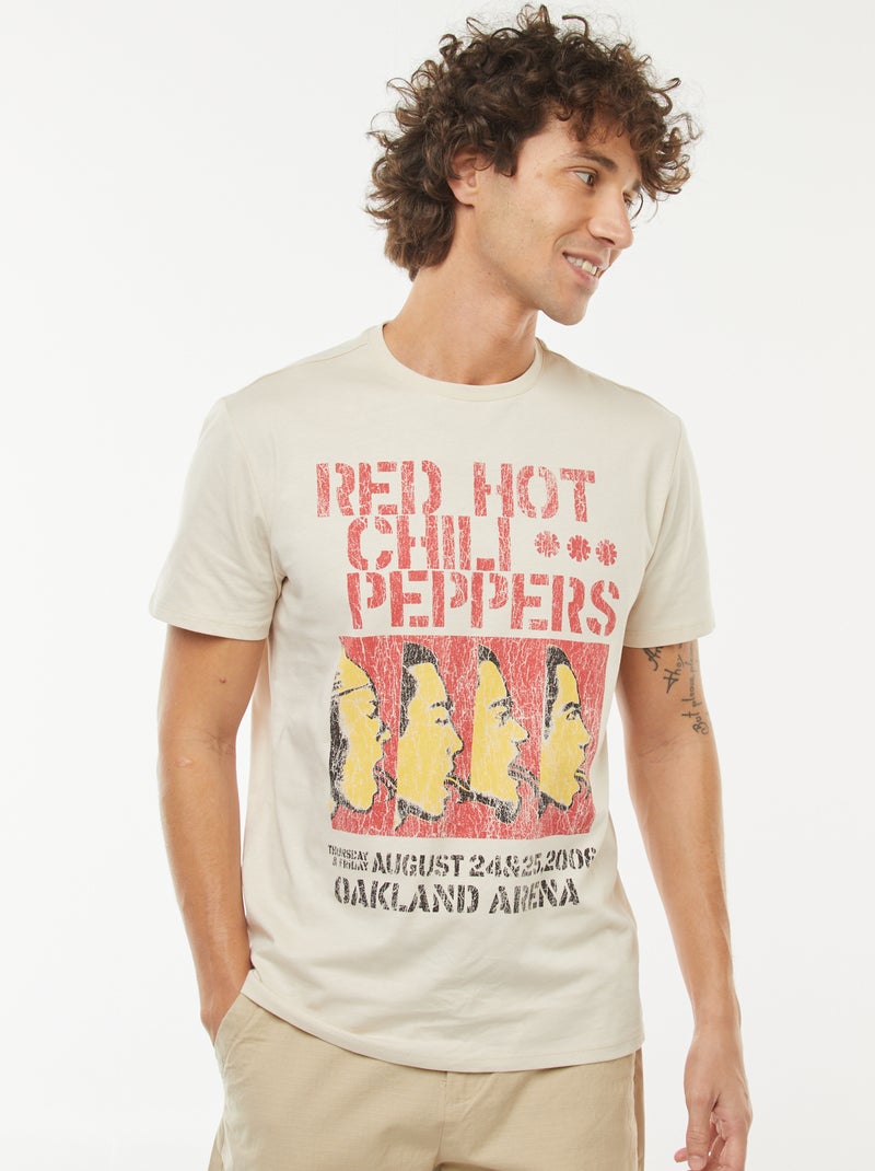 Camiseta de manga corta 'Red Hot Chili Peppers' GRIS - Kiabi