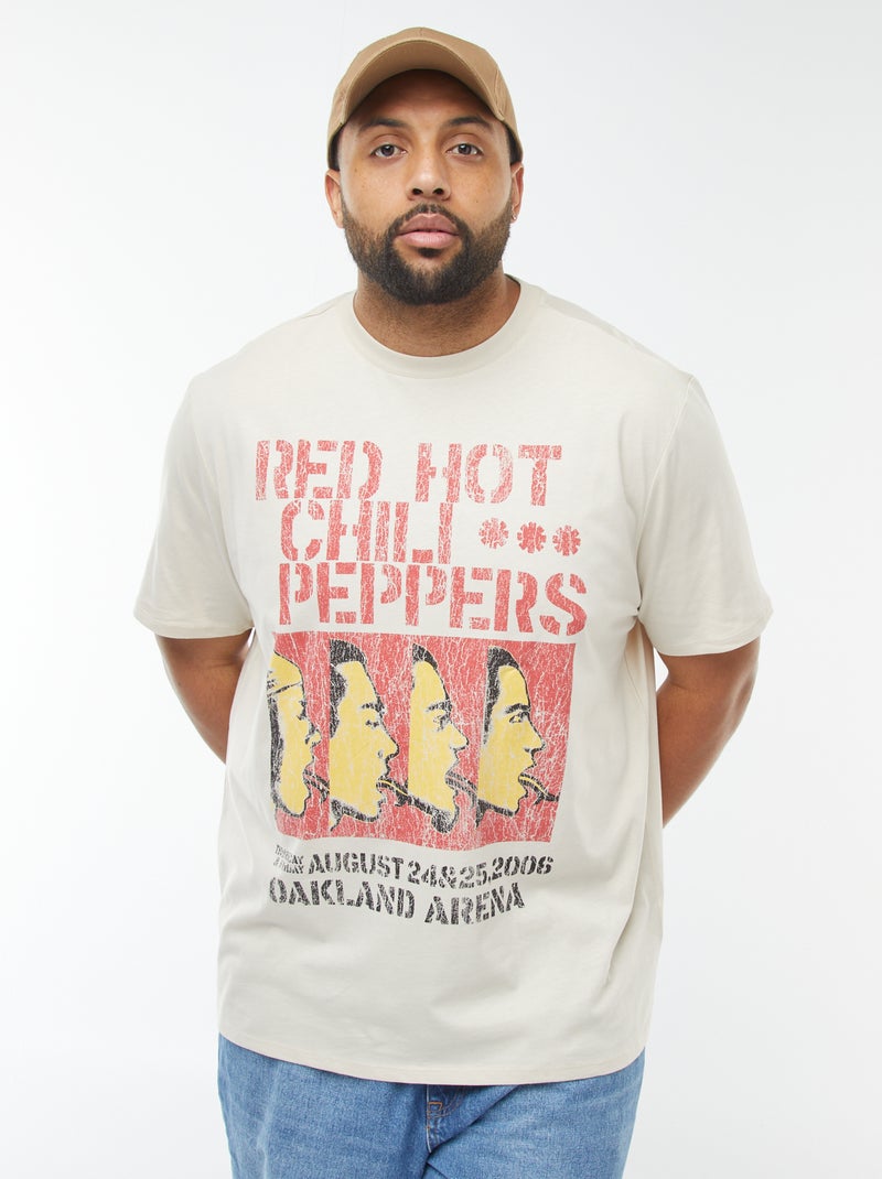 Camiseta de manga corta 'Red Hot Chili Peppers' GRIS - Kiabi