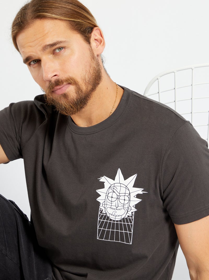 Camiseta de manga corta 'Rick and Morty' GRIS - Kiabi