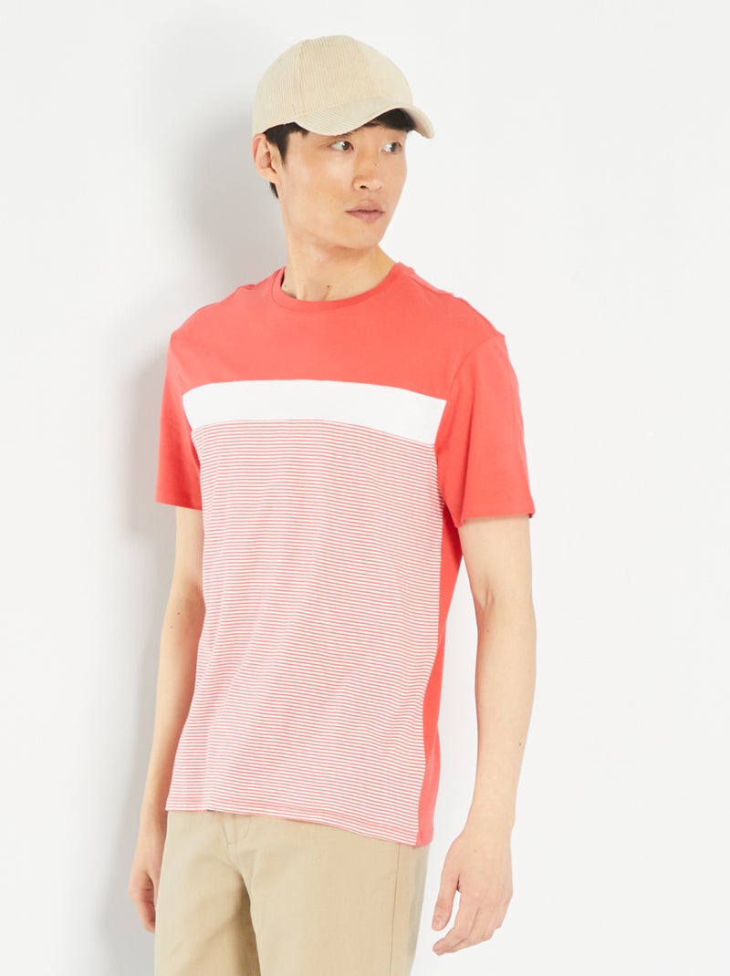 Camiseta de manga corta Rojo - Kiabi