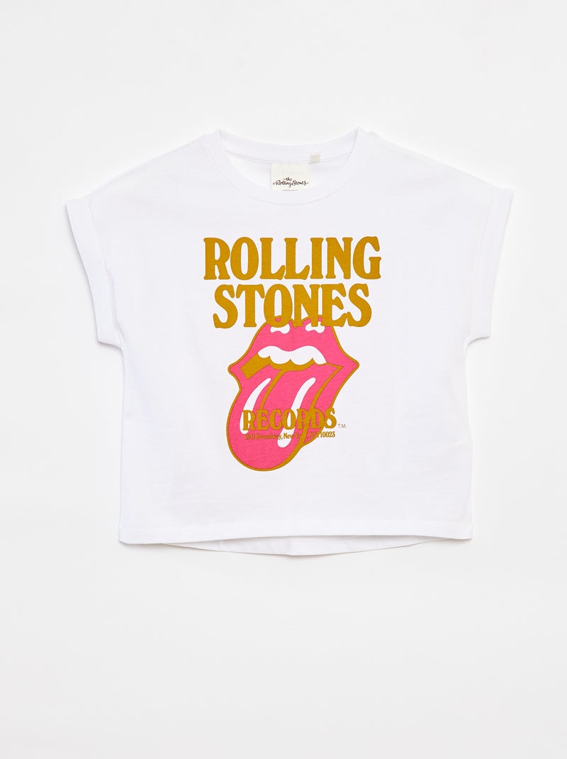 Camiseta de manga corta 'Rolling Stones' blanco - Kiabi