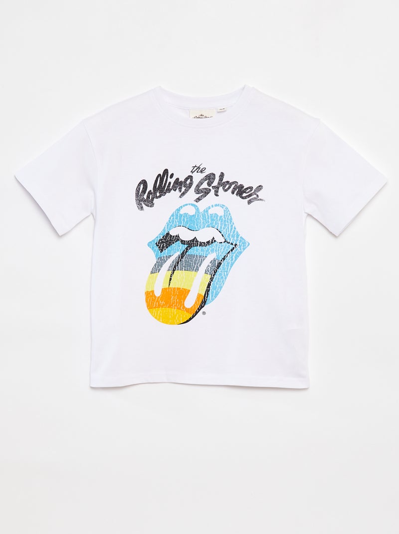 Camiseta de manga corta 'Rolling Stones' BLANCO - Kiabi