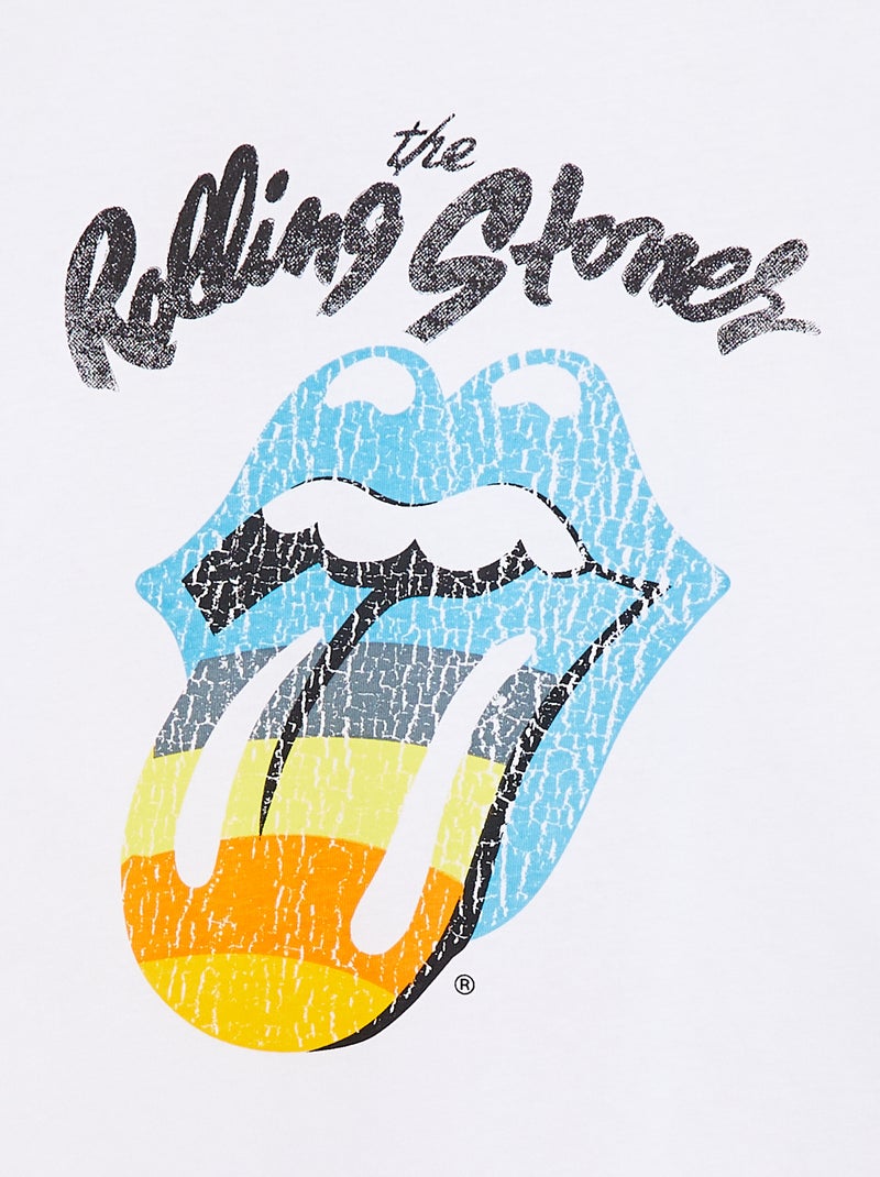 Camiseta de manga corta 'Rolling Stones' BLANCO - Kiabi