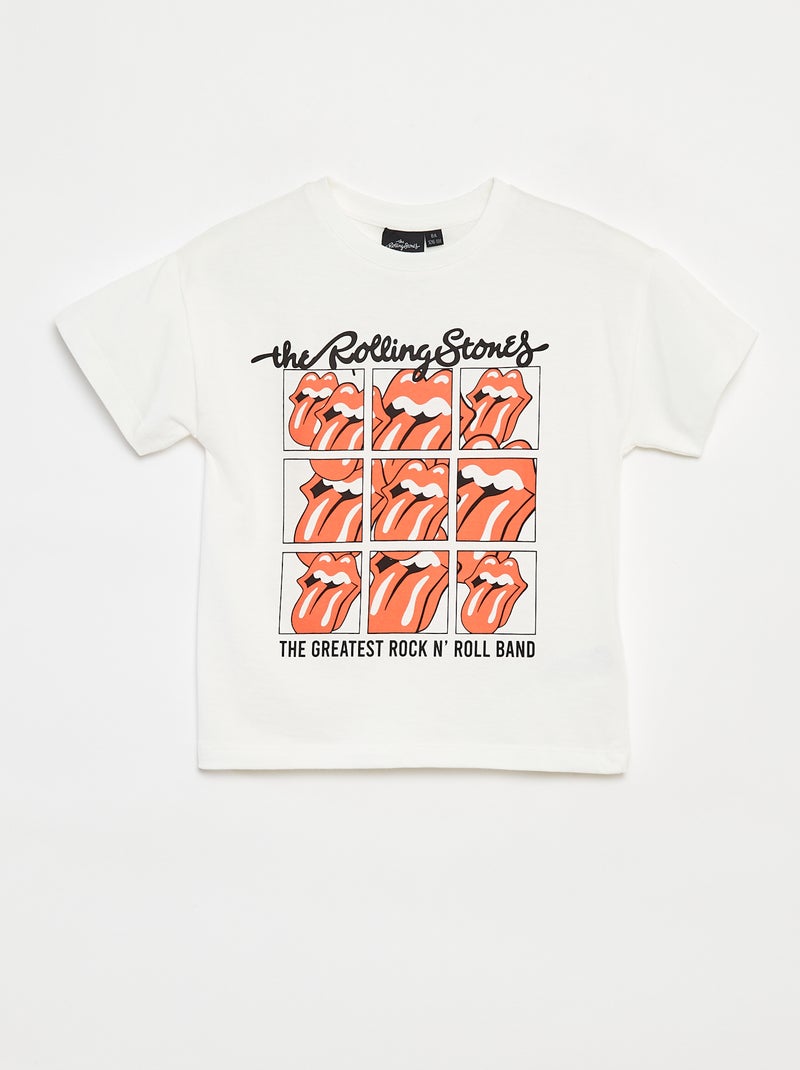 Camiseta de manga corta 'Rolling Stones' BLANCO - Kiabi