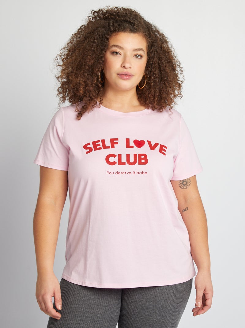 Camiseta de manga corta ROSA - Kiabi