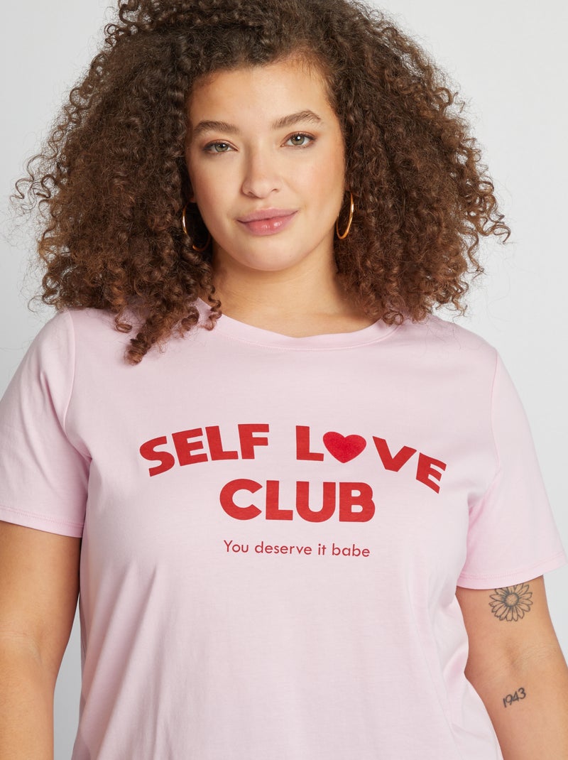 Camiseta de manga corta ROSA - Kiabi