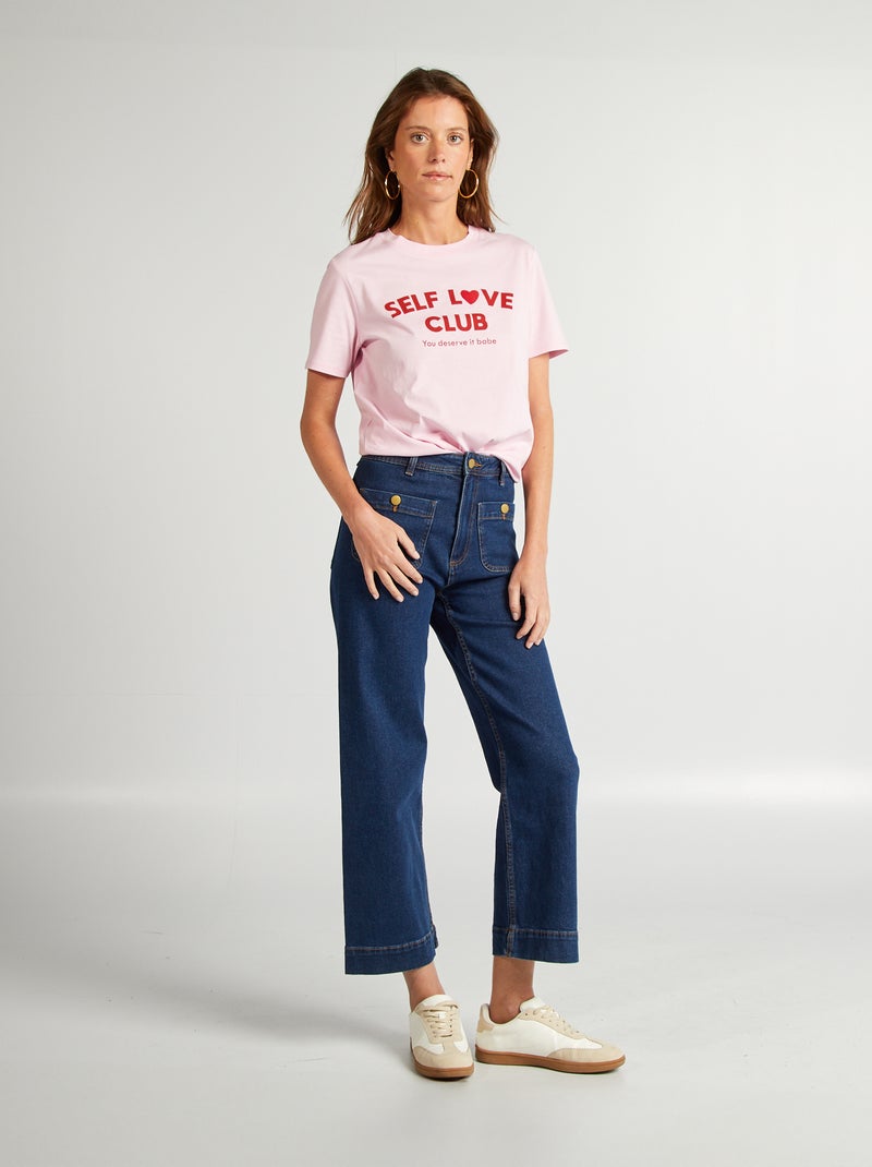 Camiseta de manga corta ROSA - Kiabi