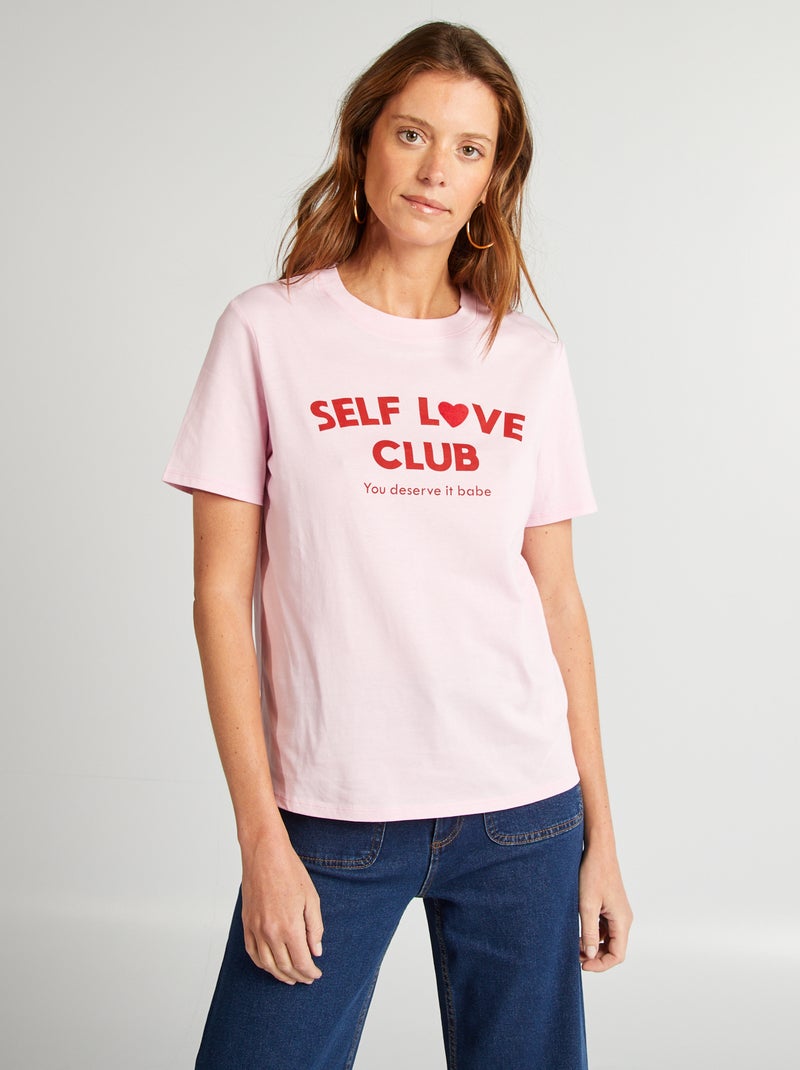 Camiseta de manga corta ROSA - Kiabi