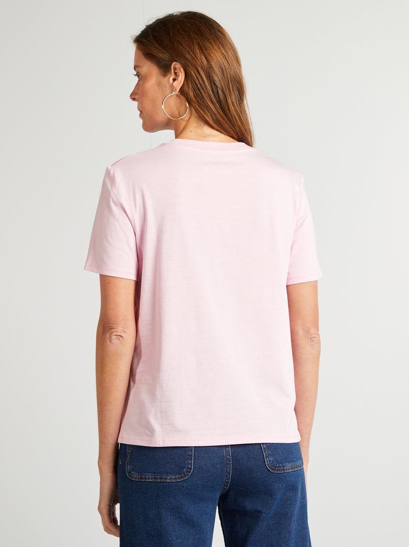 Camiseta de manga corta ROSA - Kiabi