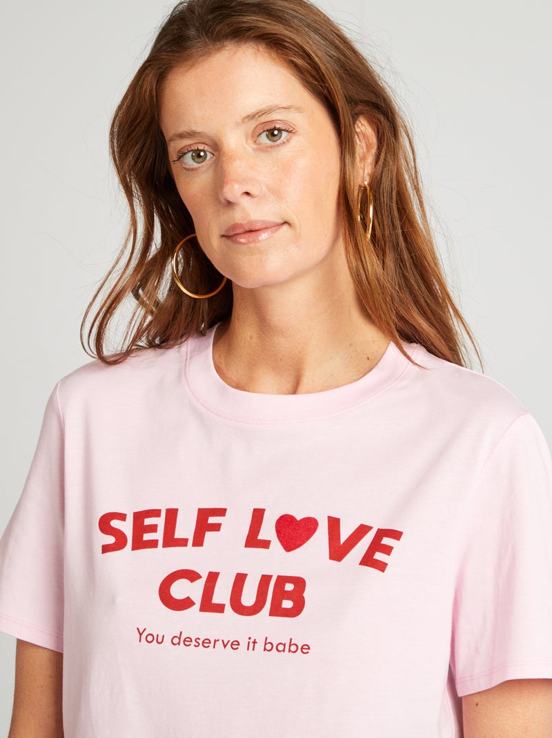 Camiseta de manga corta ROSA - Kiabi